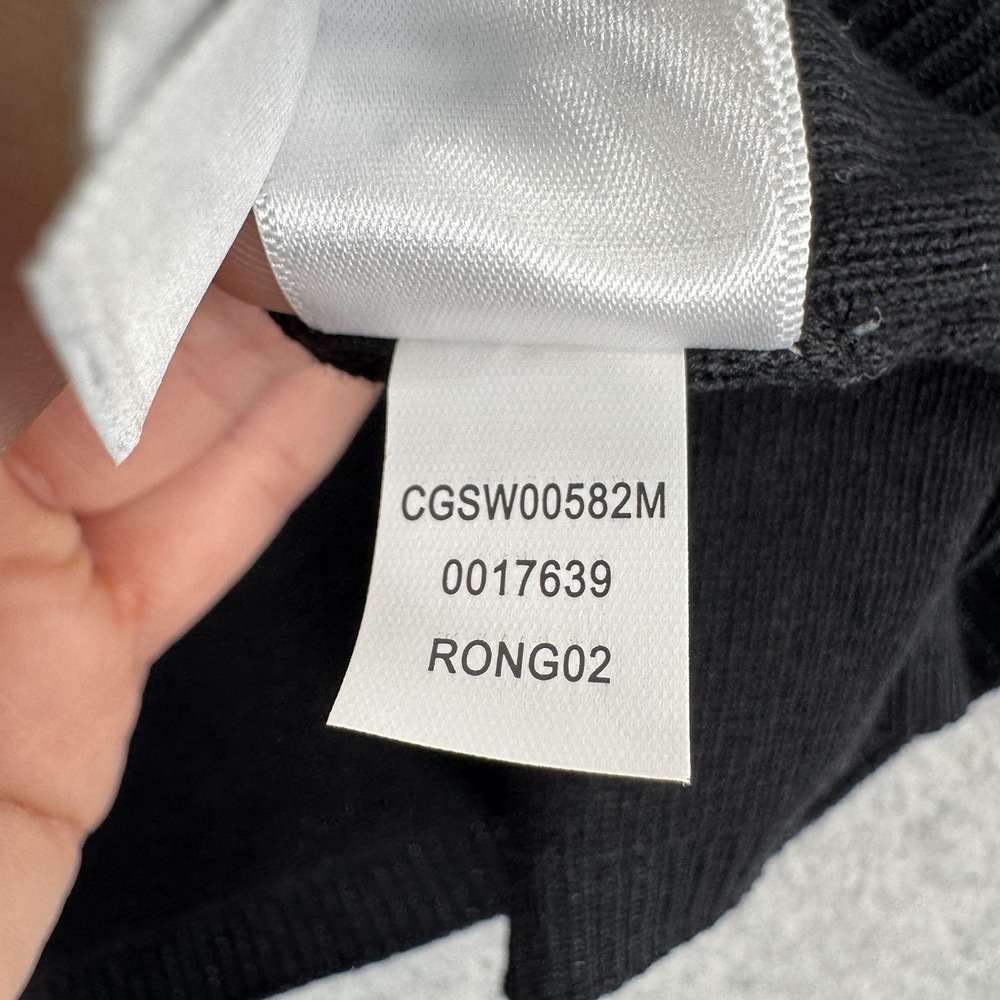Cable & Gauge‎ Sweater Tank Top Size Large NWT Black White Stripe Knit $48 - Picture 7 of 12